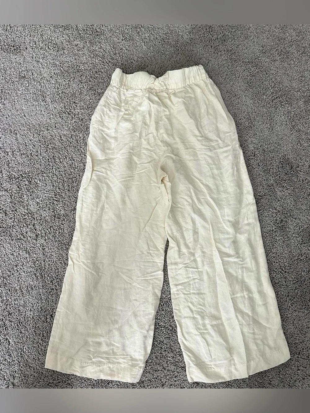 H&M Linen Blend Wide Leg Pants Size XS CoastalGrandmother ResortWear ComfyChic